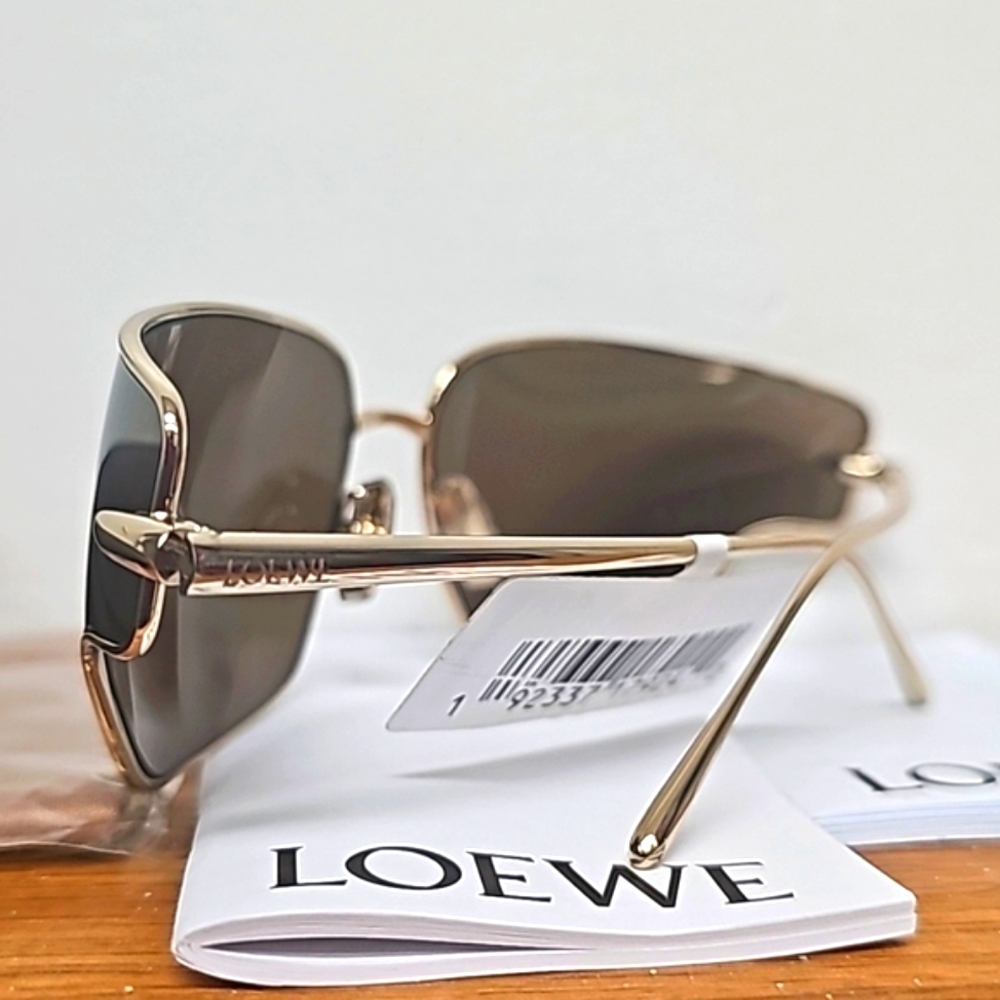 LOEWE 70MM ARCH SUNGLASSES LW40150U IN GOLD/BROWN